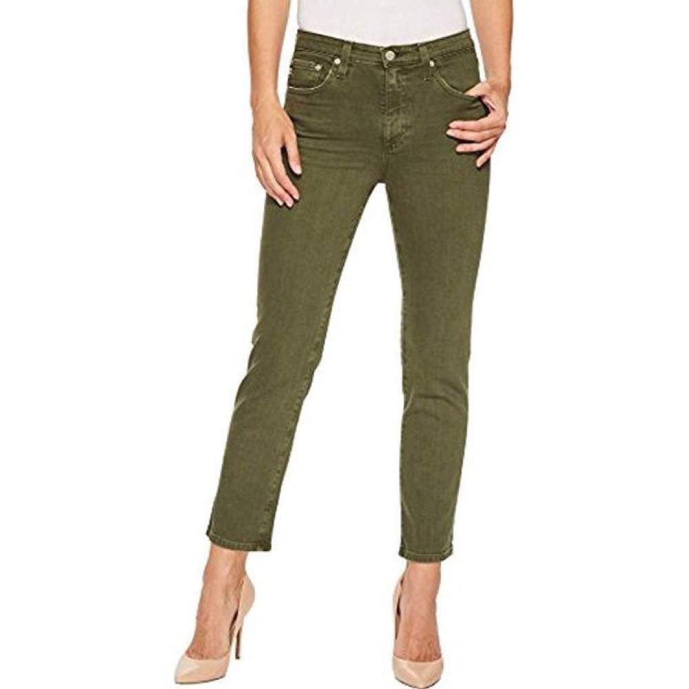 AG Isabelle Green High Rise Crop Jeans